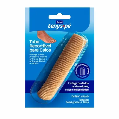 Tubo Recortável para Calos Tenys Pé Tamanho G com 1 Unidade
