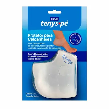 Protetor para Calcanhar Tenys Pé Tamanho Único com 1 Par