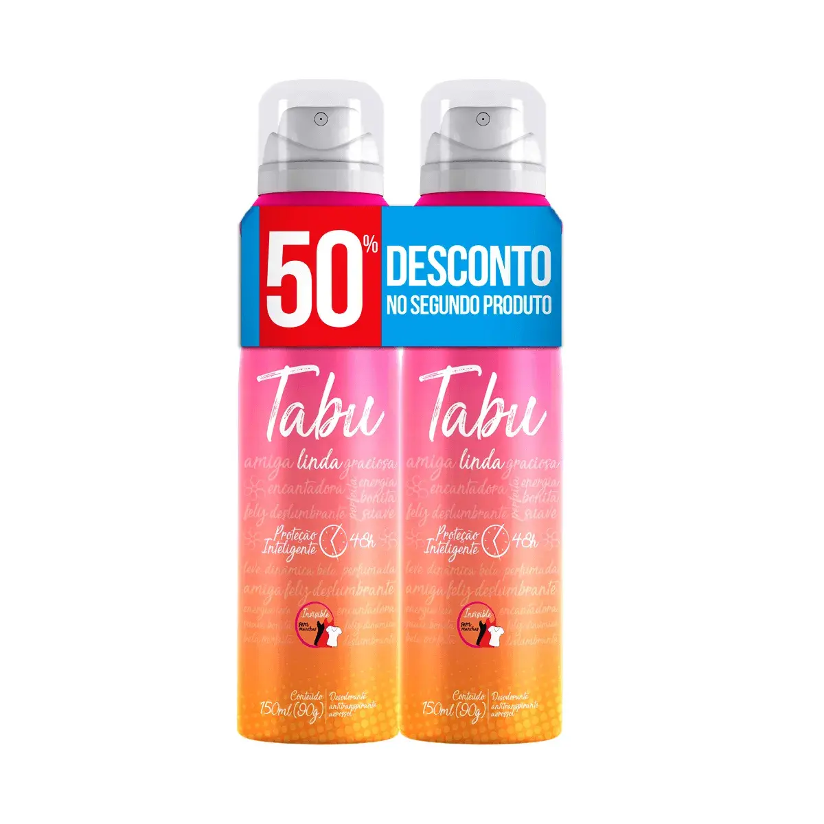 Desodorante Aerossol Antitranspirante Herbíssimo Tabu Linda com 2 Unidades