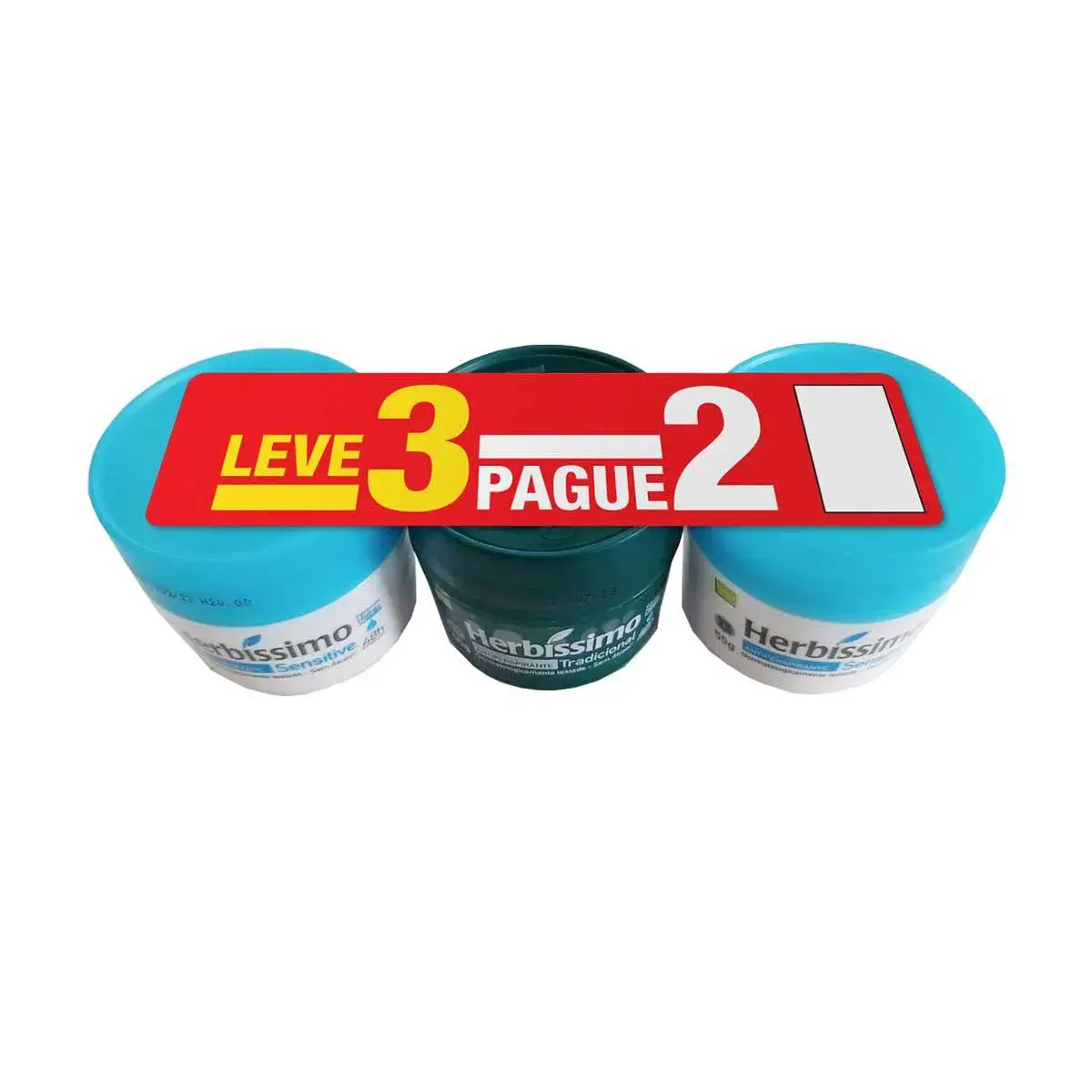 Kit Desodorante em Creme Herbíssimo com 3 Unidades