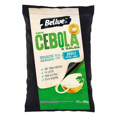 Snack Assado Belive Cebola e Salsa com 35g