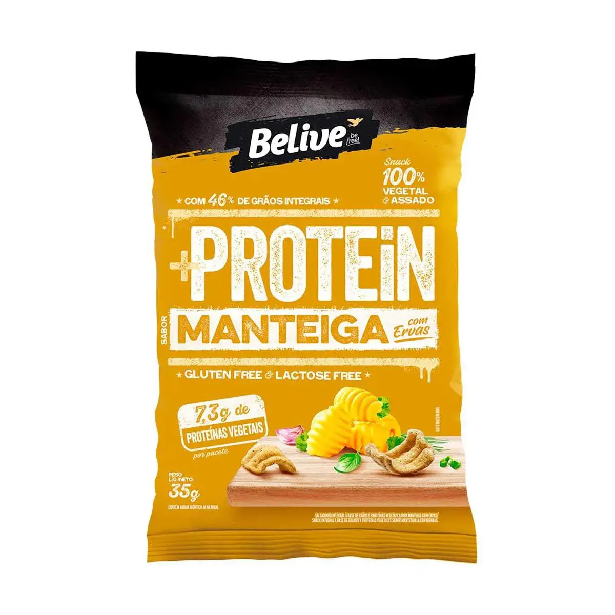 Snack Protein Belive Manteiga com Ervas 35g