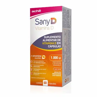Suplemento Alimentar Sany D 1.000UI com 60 Cápsulas
