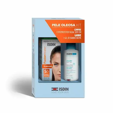 Kit Protetor Solar Isdin Fusion Water FPS60 com 50ml + Gel de Banho Ureadin com 100ml