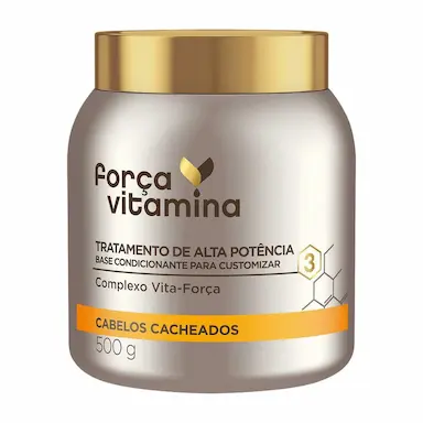 Máscara de Tratamento Força Vitamina Cabelos Cacheados com 500g