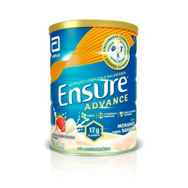 Suplemento Nutricional Ensure Advance Sabor Morango e Banana 850g