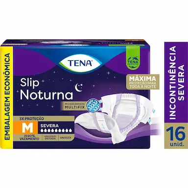Fralda Adulto Tena Slip Noturna M 16 unidades