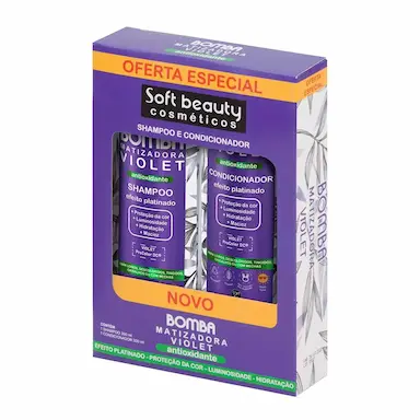 Kit Shampoo + Condicionador Soft Beauty Bomba Matizadora Violet 300ml cada