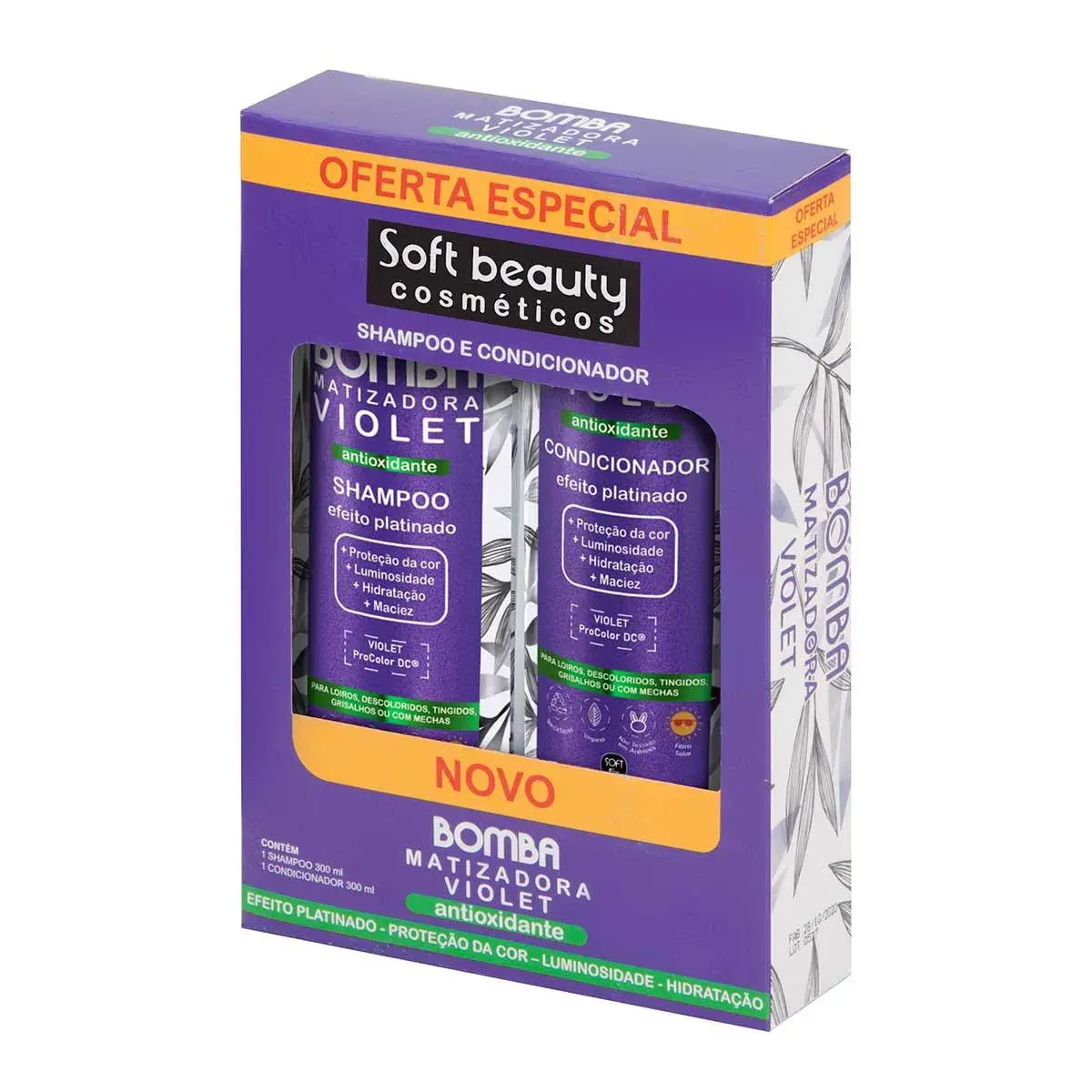 Kit Shampoo + Condicionador Soft Beauty Bomba Matizadora Violet 300ml cada