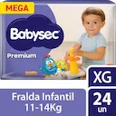 Fralda Babysec Premium Mega Galinha Pintadinha XG - 24 Unidades