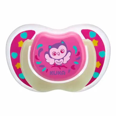 Chupeta Kuka Lumina Ortodôntica Tamanho 2 Rosa 1 Unidade