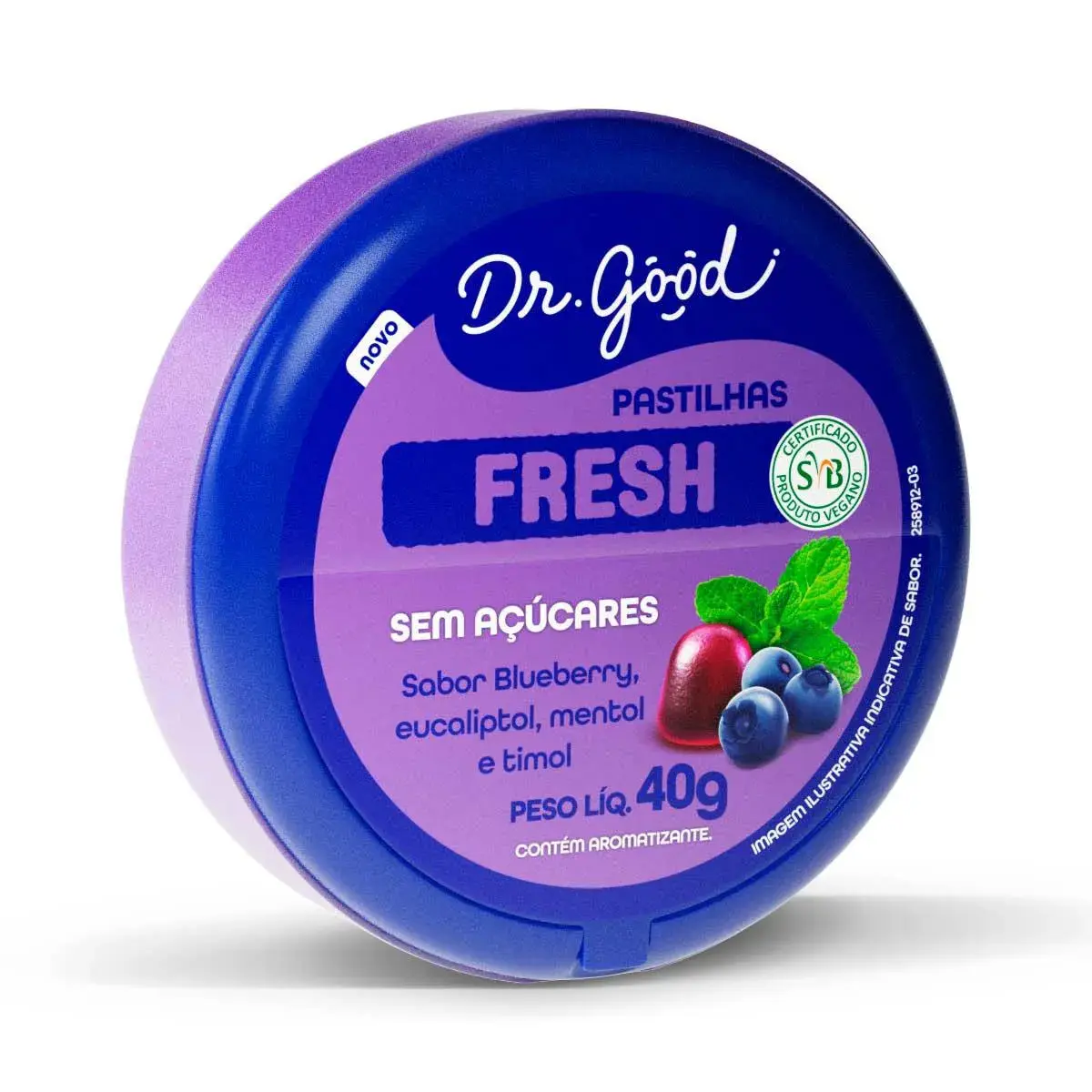 Pastilhas Dr. Good Fresh Blueberry 40g