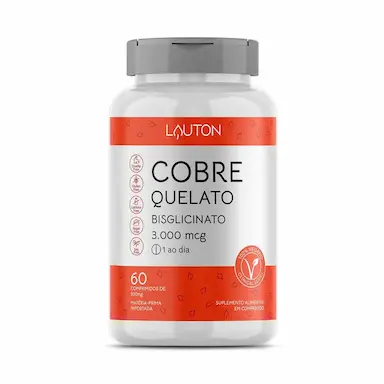 Suplemento Alimentar Lauton Cobre Quelato 3000mcg 60 Comprimidos