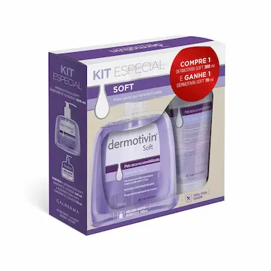 Kit Dermotivin Soft Sabonete Líquido 300ml + 70ml