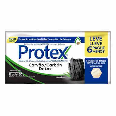 Sabonete em Barra Protex Carvão Detox 6 Unidades