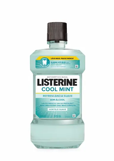 Antisséptico Bucal Listerine Cool Mint Refrescância Suave sem Álcool 1L