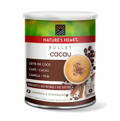 Pré-Treino Nature's Heart Bullet Cacau 150g
