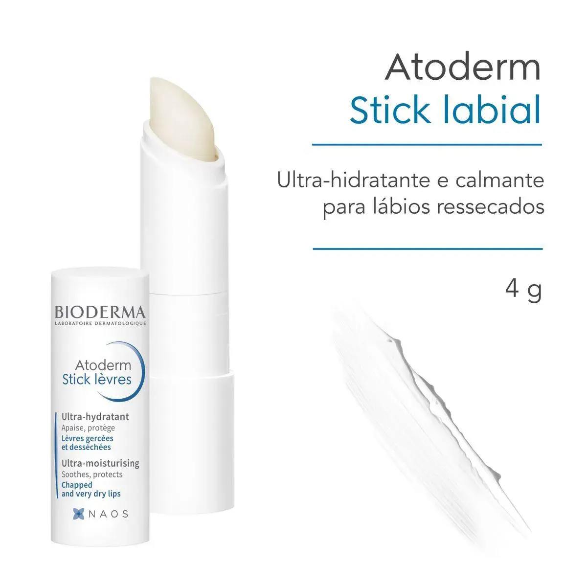 Stick Labial Atoderm Bioderma Hidratante e Calmante 4g