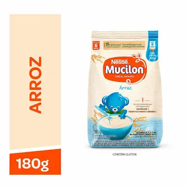 Cereal Infantil Nestlé Mucilon Arroz Sachê 180g