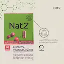 Suplemento Alimentar Natz Cranberry Extrato + Vitamina C e Zinco - 60 Cápsulas