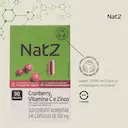 Suplemento Alimentar Natz Cranberry Extrato + Vitamina C e Zinco - 90 Cápsulas