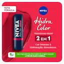Hidratante Labial Nivea Hidra Color 2 em 1 Vermelho 4,8g