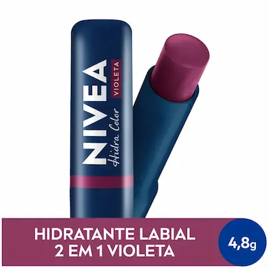 Hidratante Labial Nivea Hidra Color 2 em 1 Violeta 4,8g