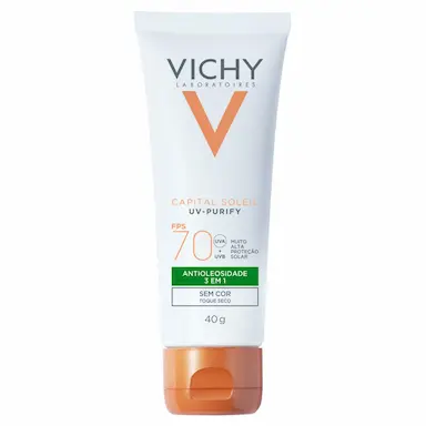 Protetor Solar Vichy Purify sem cor FPS70 40g