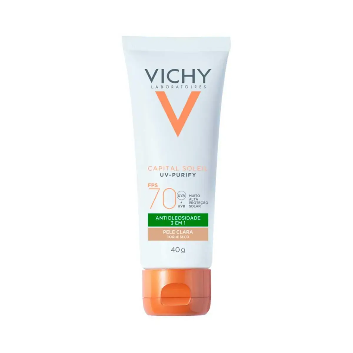 Protetor Solar Facial Vichy Capital Soleil UV-Purify FPS70 Pele Clara 40g
