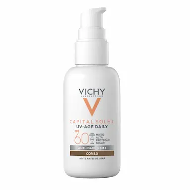 Protetor Solar Facial Vichy UV-Age Daily Cor 5.0 FPS 60 40g