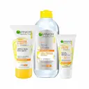 Kit Antimarcas Garnier Uniform & Matte Vitamina C Limpeza Facial + Água Micelar + Protetor Hidratante