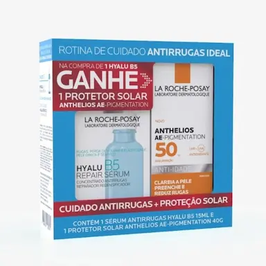 Kit La Roche-Posay Sérum Hyalu B5 15ml + Anthelios AE-Pigmentation Sem Cor 40g