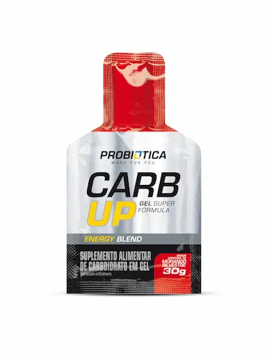 Suplemento Energético Carb Up Gel Super Fórmula Probiotica Sabor Morango Silvestre Sachê 30g