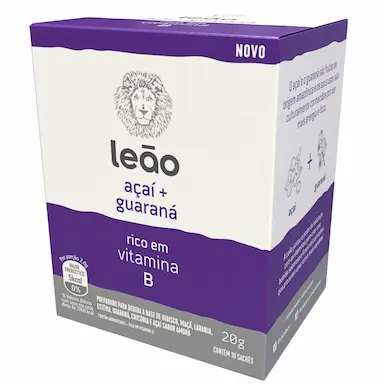 Chá Vitamínico Leão Açaí e Guaraná 10 sachês 20g cada