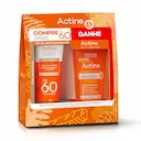 Kit Actine Protetor Solar FPS 60 Color 40g + Gel de Limpeza 40g