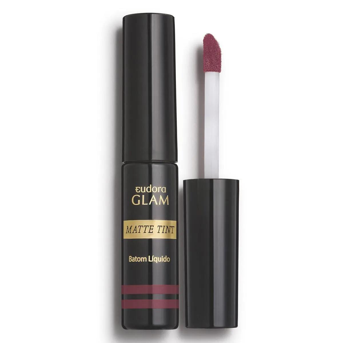 Batom Líquido Eudora Glam Matte Tint Rosé Vintage 4g