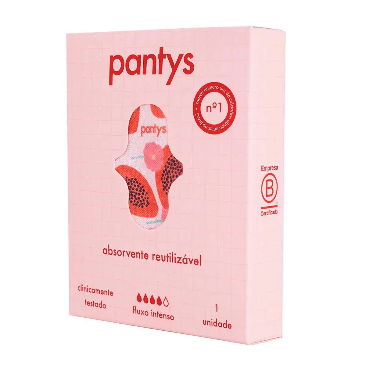 Absorvente Reutilizável Pantys Papaya Fluxo Intenso 1 unidade