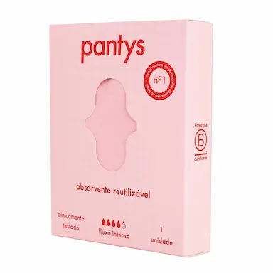 Absorvente Reutilizável Pantys Rosa Fluxo Intenso 1 unidade