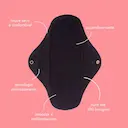 Absorvente Reutilizável Pantys Preto Fluxo Noturno 1 unidade