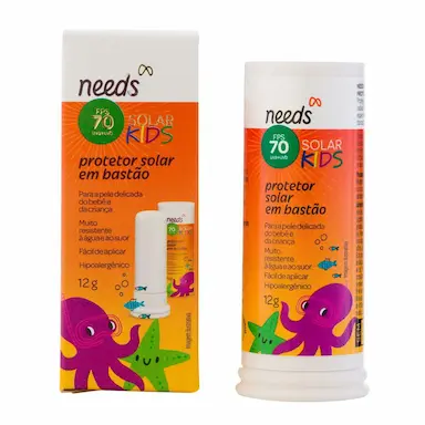 Protetor Solar Infantil Needs Kids FPS 70 Bastão sem Cor 12g