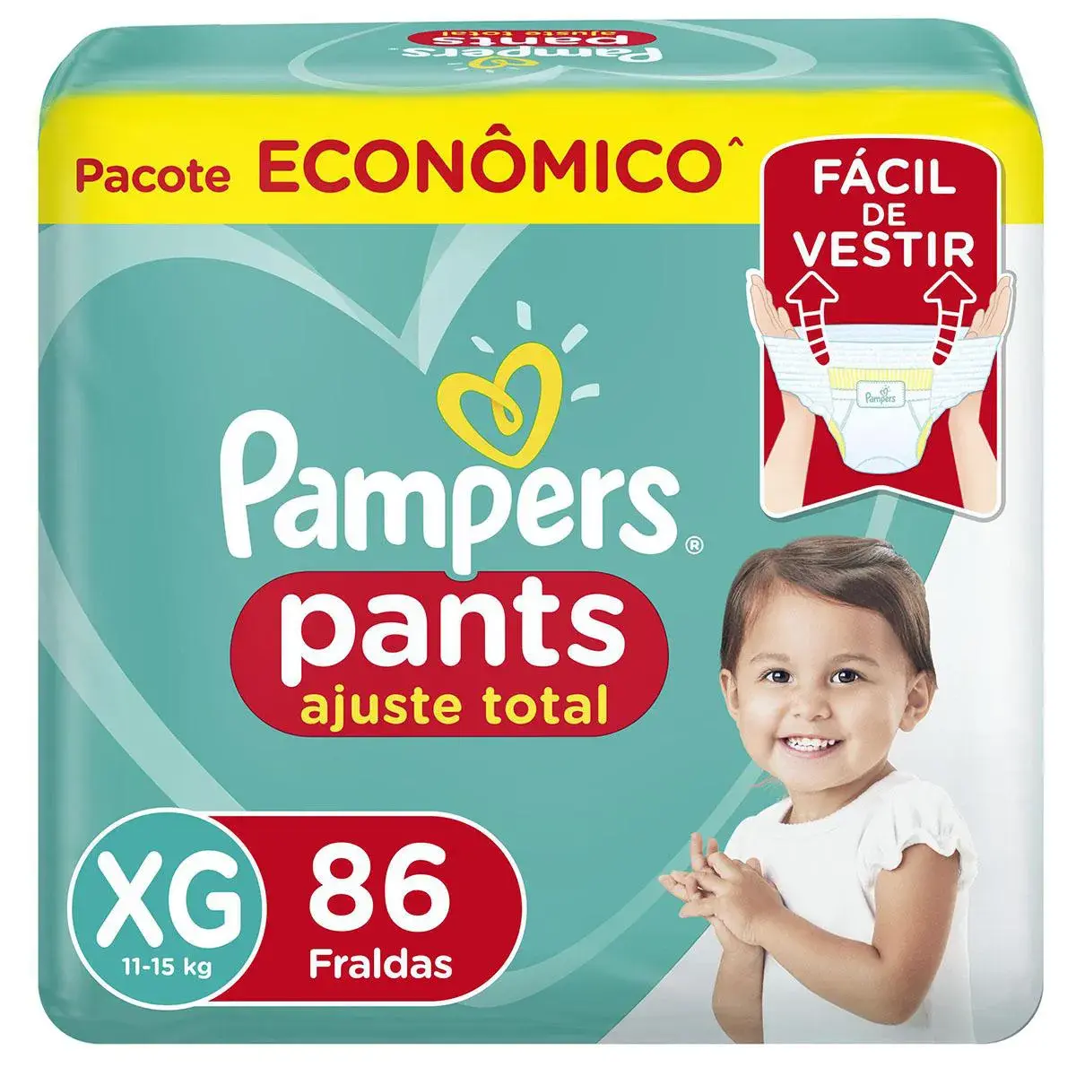 Fralda Pampers Pants Ajuste Total XG - 86 Unidades