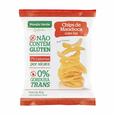 Mandioca Chips Mundo Verde Seleção com Sal 40g