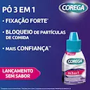 Pó Fixador de Dentadura Corega 3 em 1 Sem Sabor 22g