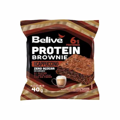 Brownie Belive Protein Cappuccino Zero Açúcar, Glúten e Lactose 40g