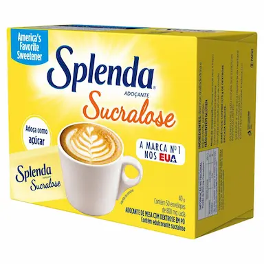 Adoçante em Pó Splenda Sucralose - 50 Envelopes de 40g cada