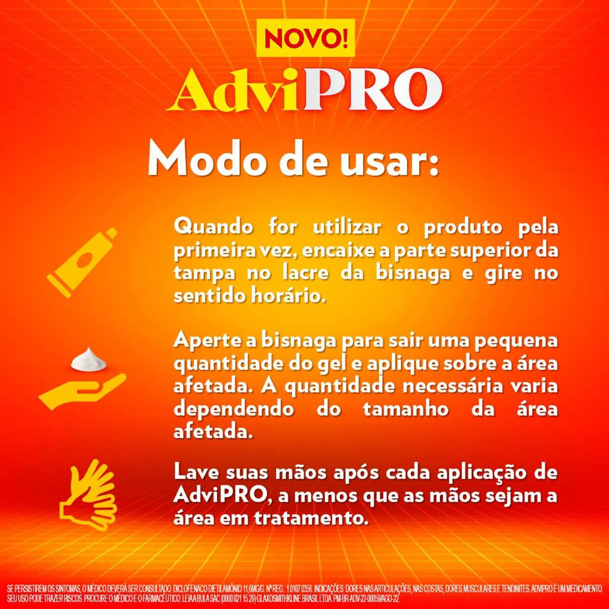 AdviPRO Diclofenaco Dietilamônio 11,6mg/g Gel 30g