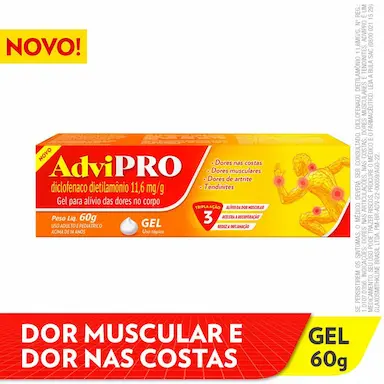 AdviPRO Diclofenaco Dietilamônio 11,6mg/g Gel 60g