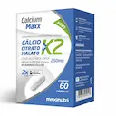 Calcium Maxx Cálcio + Citrato Malato + K2 Maxinutri 60 cápsulas