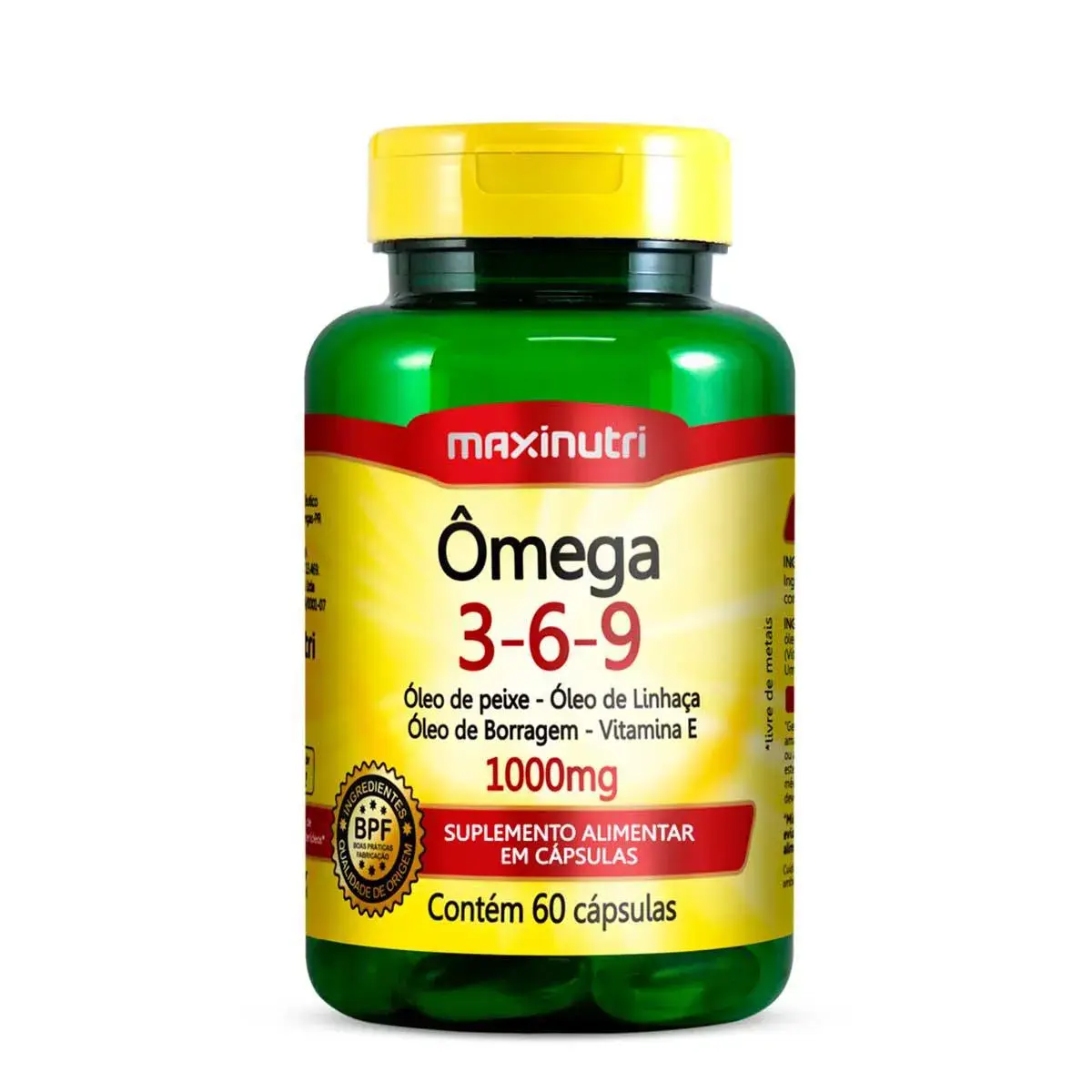 Ômega 3-6-9 1000mg Maxinutri 60 cápsulas