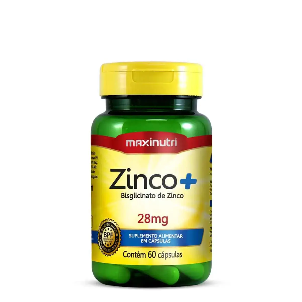 Suplemento Alimentar de Zinco 28mg Maxinutri - 60 Cápsulas